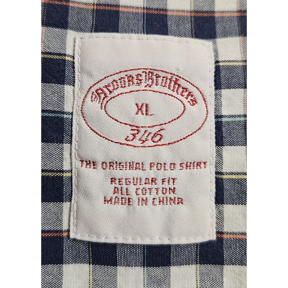 Brooks Brothers 346 Original Polo Men's Long‎ Sleeve Blue Check Button Up Shirt - Picture 3 of 4